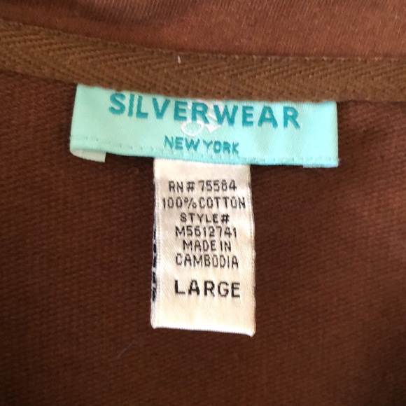 Silverwear brown butterfly front pouch pocket zip up - Picture 4 of 11